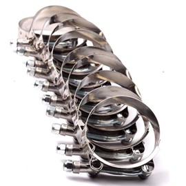 10PCS 44mm - 51mm Stainless Steel T-Bolt Clamps Turbo Intake Intercooler Clamp for 1-1/2" I.D. Hose