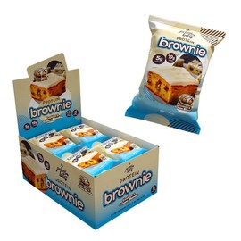 AP PrimeBites Brownies - High-Protein Dessert Snack - Size: 1 Box (12 Brownies), Flavor: Blueberry Cobbler