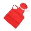 3 Set Kids Apron and Chef Hat Red Black White