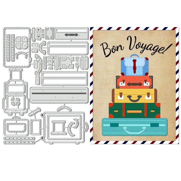 BENECREAT Suitcase Carbon Steel Cutting Die Scrapbooking Embossing Decoration DIY