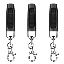 3 Pcs 433MHz Copy Remote Opener, Universal Garage Door Controller Wireless Cloning Key Fob 4 in 1 Remote Control Duplicator, for Electric Gate Car Alarm Doors Home Store Roller Shutters Smart Home