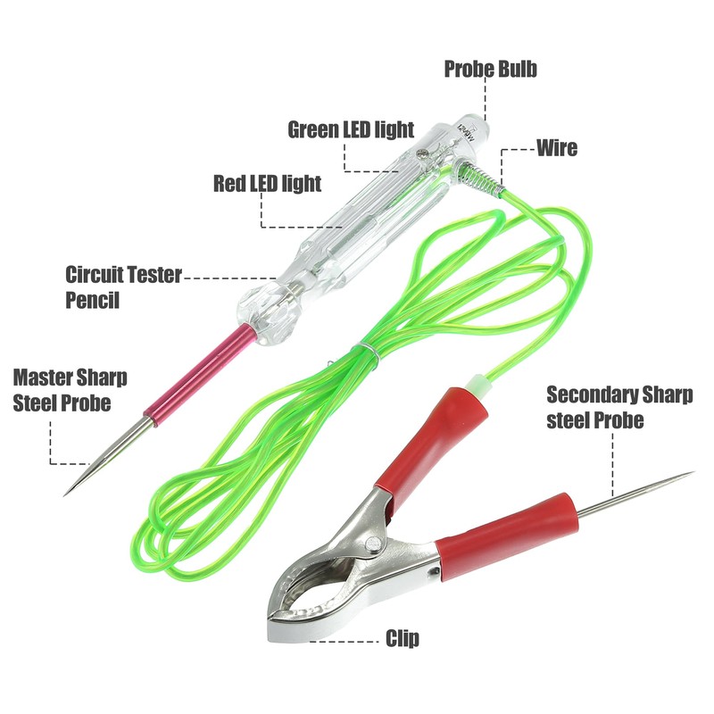 X AUTOHAUX Automotive Circuit Tester Car Electric Voltage Tester Light