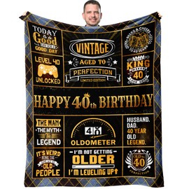 Fluxflix 40th Birthday Gifts Men, 40 Year Old Gifts for Men, Gifts for 40 Year Old Men, 40th Birthday Gift Ideas, Unique 40th Birthday Gifts for Men, 1985 Birthday Gifts for Men Blanket 60"X50"