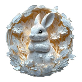 Easter Puzzle-3D Paper Rabbit, Wooden Puzzles for Adults, Wooden Jigsaw Puzzles for Adults Kids, Unique Shaped Wood Puzzles Adult, Birthday Gifts for Friends Family Game (13.4 * 13.1in 290pcs)