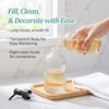 4 Pack Glass Soap Dispenser 14 oz, Refillable Clear Pump