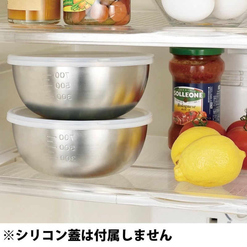 よこやま 燕人の匠 ステンレスボウル 4点セット (ボウル 21cm&18cm&15cm&パンチングボウル 15cm) トング付 ETF-1000 シルバー
