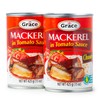 Grace Chunky Mackerel In Tomato Sauce 15oz - 2 Pack