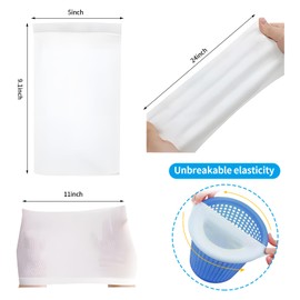 Bellar 30-Packs Pool Skimmer Socks Above Ground Pool Ultra Fine Mesh Screen Socks Inground & Above Ground Pools Reusable Filter Socks for Pool Skimmer Turbo Dog Hair Catcher for Pool Skimmer Baskets