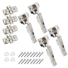 Blum 110 Degree Soft Close Hinges - Full Overlay Soft Close Frameless Application kit Pack of 4