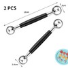 2 x double-sided melon scoop, stainless steel melon spoon, ball