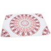 styleBREAKER Rectangular Beach Towel with Paisley Ornament Pattern and Pompom