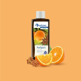 Spitzner Saunaaufguss Anis-Orange fruchtig-würzig 190 ml – Wellness Sauna Aufguss Konzentrat, Saunaduft Orange und Anis, Anti Stress und Wohlbefinden, natürliches Saunaöl