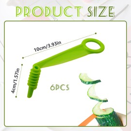 UZYXC 6 Stück Spiralschneider Gemüseschneider, für Kreative Obst- und Gemüsezubereitung, Ideal für Gurken, Karotten und Äpfel, Inklusive kartoffel spiralschneider für Perfekte Spiralformen