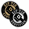 Unbranded/Generic ZIP TIE CERTIFIED Funny Hard Hat or Helmet Stickers | 2-inch Decals Tan & Silver