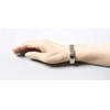 Germanium Bracelet (L) with Japanese Traditional Auspicious "Hachio" Design