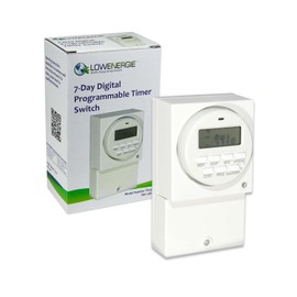 Lowenergie 7-Day Digital Programmable Wall Timer Switch, 16A 3000 watts, for Immersion Heaters Lighting & Energy Storage Charge Control