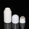 Gowxs 2 Pcs White Empty Refillable Roll On Bottles Roller