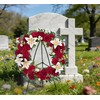 MUVIC Cemetery Wreath with Grave Holder, Memorial Day Wreaths for