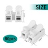 80 PCS CH2 Quick Connector Spring Wire Connectors Block, Electrical