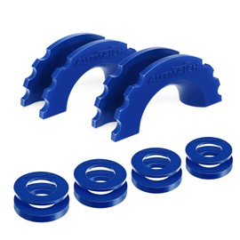 AUTMATCH D Ring Shackle Isolators Washers Kit - 2 Rubber Shackle Isolators with 8 Washers, Fits 3/4 Shackles Protect and Prevents Rattling, Shackle Cover Blue