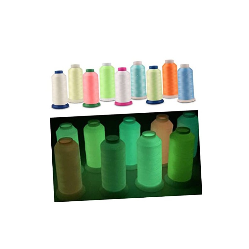 SEWACC Luminous Glow Dark Embroidery Thread Yards Spool of Soft