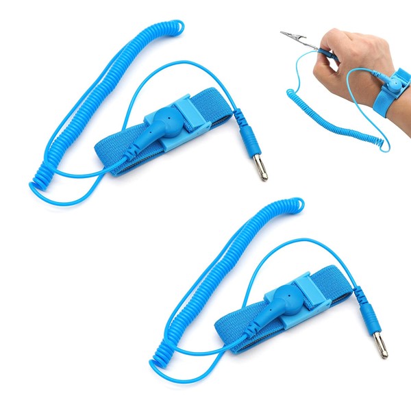 2 Pcs Anti Static Wrist Strap, Wrist Strap Band with
