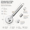 Double-Sided Stainless Steel Pastry Wheel – Rolling Dough Cutter &