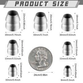 Safety Round Axe Handle Wedges Hammer Splitting Axe Wedge Hand Metal Wedge Round Steel Wedge for Axe Claw Hammer Sledge, Mauls Handle Wedge Kit (21 Pcs,0.31/ 0.39/ 0.43/ 0.51/0.63/0.71/ 0.75 Inch)