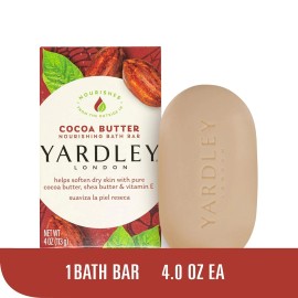 Does Not Apply Yardley London Nourishing Bath Soap Bar Cocoa Butter, 4.0 oz Bath Bar