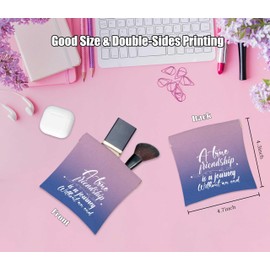 Long Distance Friendship Gifts for Women, Cosmetic Bag with Mirror Small Makeup Bag for Purse, Portable Cosmetic Pouch Travel Toiletry Bag Organizer, Birthday Gifts for Women Friends Sister, 03