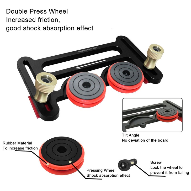 Double Wheel Bearing Stock Roller with Sliding Blocks Table Saw