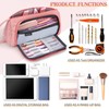 KUNQUN Large Pencil Case, Handheld Storage Pencil Bag, pink, Compact