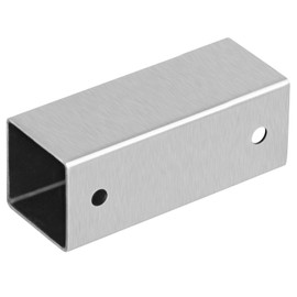 4 Pcs 1-1/2" Slip Square Tube Coupler, Straight Line Square Tube Connector for Fence Rail, Stainless Steel