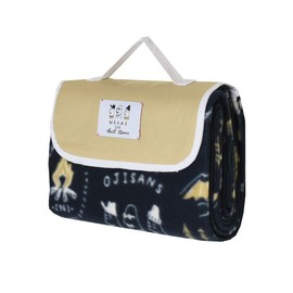 Aroma Room Fleece Leisure Sheet, M, Leisure Sheet (Navy) 39.4 x 59.1 inches (100 x 150 cm), 2-3 People, Thick, Foldable, Compact, Camping, Picnics