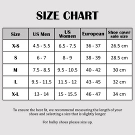 Rain Shoe Covers | Waterproof Shoe Covers for Men Women | Reusable Galoshes Overshoes (Clear, Large)