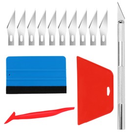 GTNCE 14 Pcs Car Vinyl Wrap Tool Kit, Wallpaper Kit, Wallpaper Smoothing Kit, Felt Squeegee, Trimming Tool, Wallpaper Tools, Vinyl Wrap Application for Car Wrap, Window Film and Wallpaper