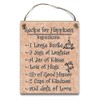 Wooden Plaque Recipe for happiness Kitchen Wall hanging ornament 13