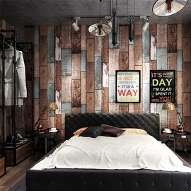 Livelynine Shiplap Peel and Stick Barnwood Wallpaper for Walls Rustic Barn Wood Wall Planks Bathroom Wallpaper 17.7X78.8 Wood Plank Contact Paper for Desk Cabinets Bulletin Board Paper Roll Classroom