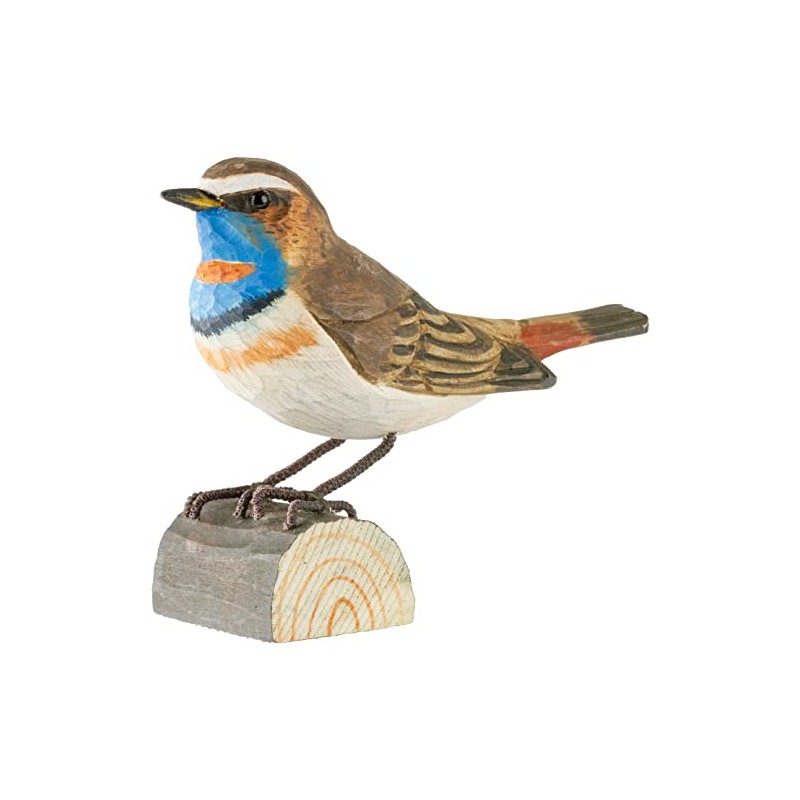 WILDLIFEGARDEN Wildlife Garden WG433 DecoBird Bluethroat - Hand Carved Decorative