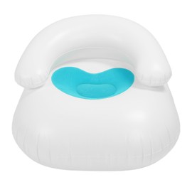Portable Inflatable Sofa Lounge Chair Blow Up Chair for Living Room Bedroom Balcony Reading Room Heart Shaped Design Blue