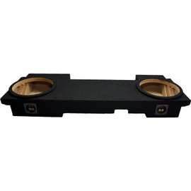 American Sound Connection ASC GM2X12AVECL Compatible with Chevy Silverado or GMC Sierra HD Crew Cab Truck 2002-2013 Dual 12" Subwoofer Underseat Sub Box Speaker Enclosure