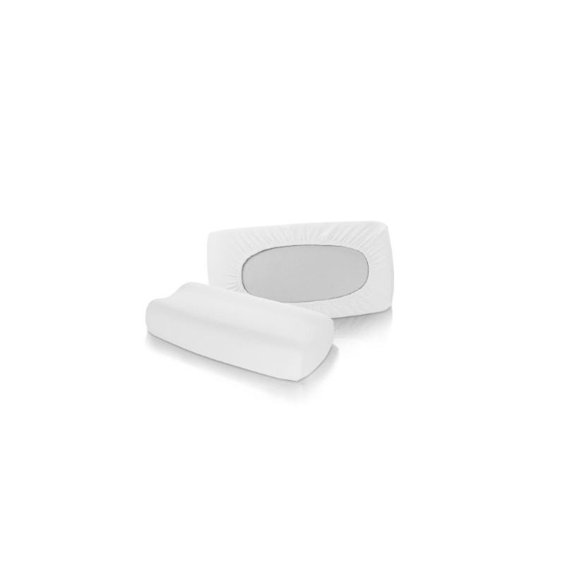 Fleuresse Vital-Comfort Jersey neck support pillow cover, white