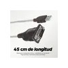 Convertidor USB a Serie RS232 DB9 45cm Negro Manhattan 205153