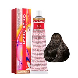 Wella Colour Touch Pure Naturals, Choice of Shades (4/0 - Medium Brown), 60 ml