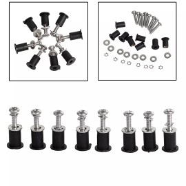Unbranded Headlight Bucket Nacelle Rubber Well Nut w/ Bolt Screws Hardware Kit For Harley