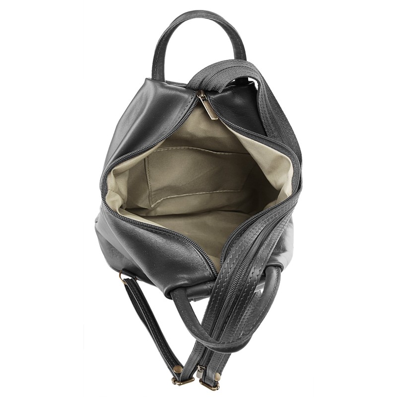 Samantha Look 019544 Women's Rucksack Genuine Leather, black, Einheitsgröße
