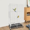 Giciashop 49-Inch Wrought Iron Bird Cage, 3 Tier Large Bird