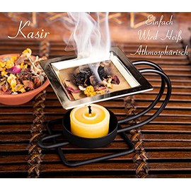 BERK *Kasir Black Gold* An Incense Burner for Incense Smoking - Black Powder-Coated Iron Incense Burner