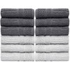 PH Pleasant Home Ribbed Wash Cloths Set - 12 Pack