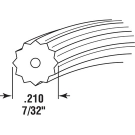 Prime-Line P 7527 Screen Retainer Spline, 0.210 In., 25 foot, Black (1 Roll)